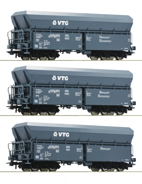 Set of 3 Self-unloading hopper cars type Falns of VTG<br /><a href='images/pictures/Roco/Roco-76092.jpg' target='_blank'>Full size image</a>